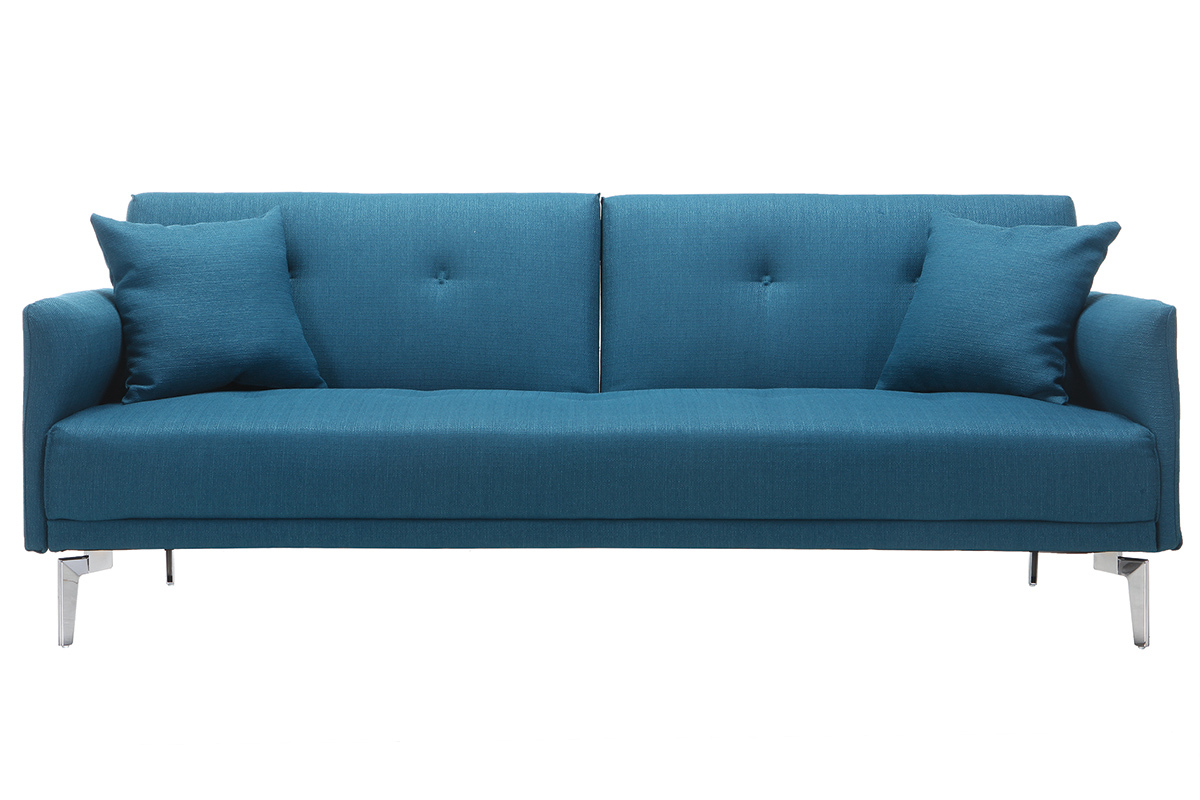Design-Sofa verstellbar 3 Pltze Petrolblau ELIN