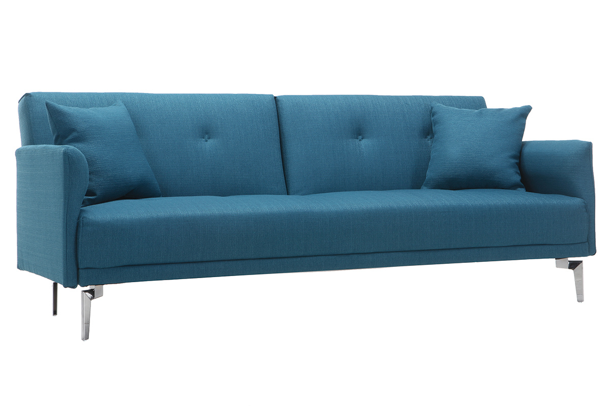 Design-Sofa verstellbar 3 Pltze Petrolblau ELIN