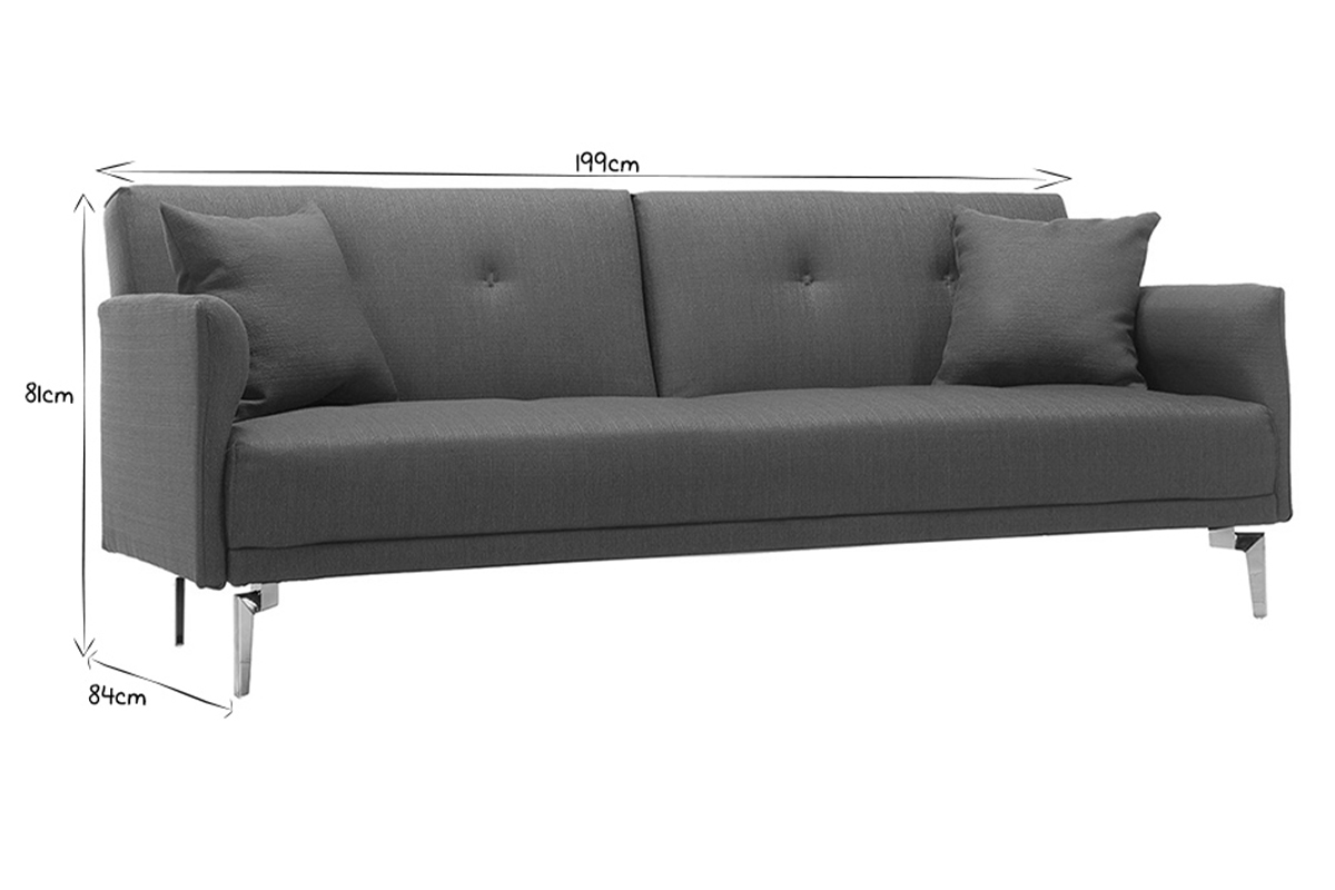 Design-Sofa verstellbar 3 Pltze Petrolblau ELIN