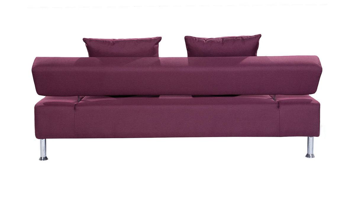 Design-Sofa verstellbar 3 Sitzpltze Pflaume MILANO