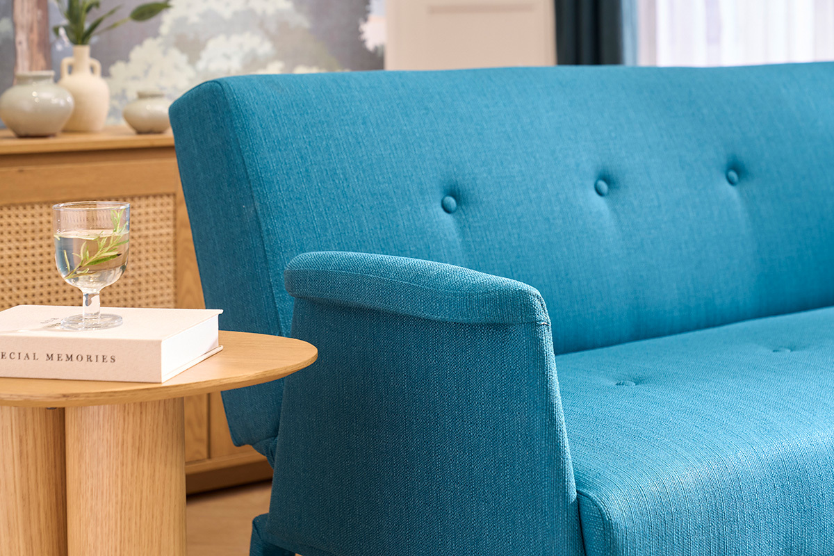 Design-Sofa verstellbar Blau OSCAR