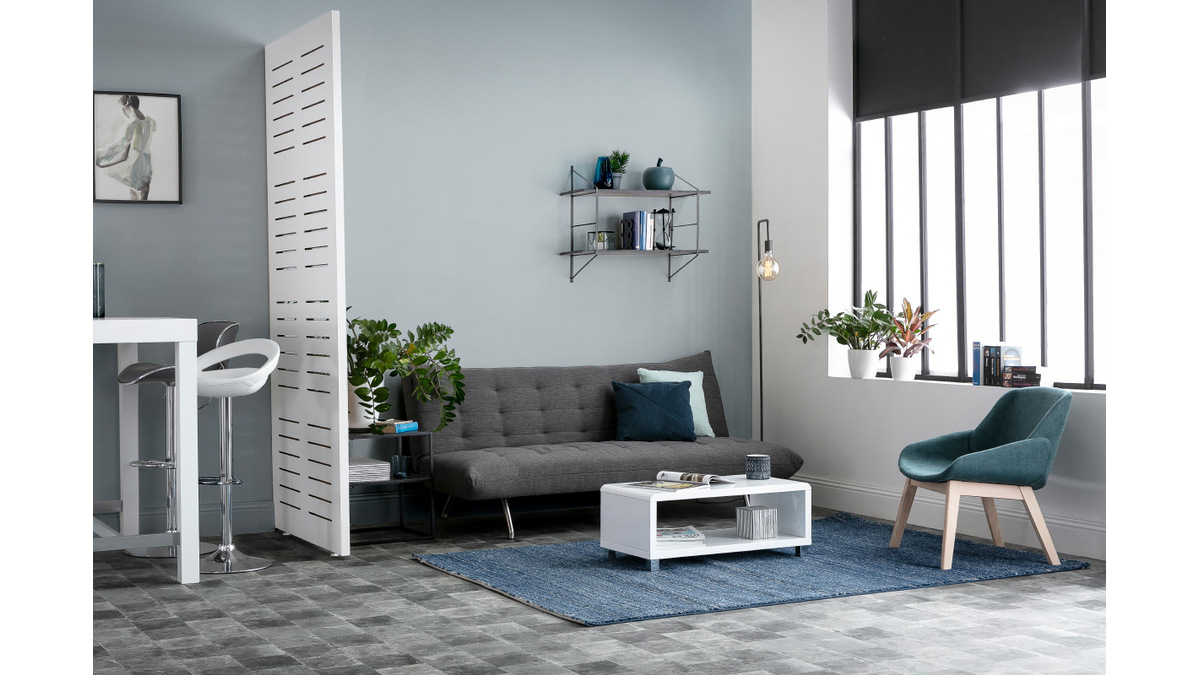 Design-Sofa verstellbar Dunkelgrau OVE