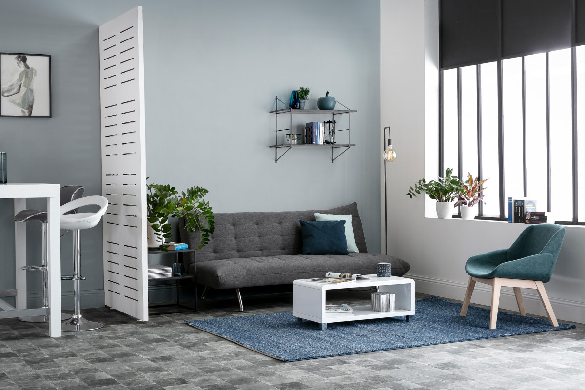 Design-Sofa verstellbar Dunkelgrau OVE