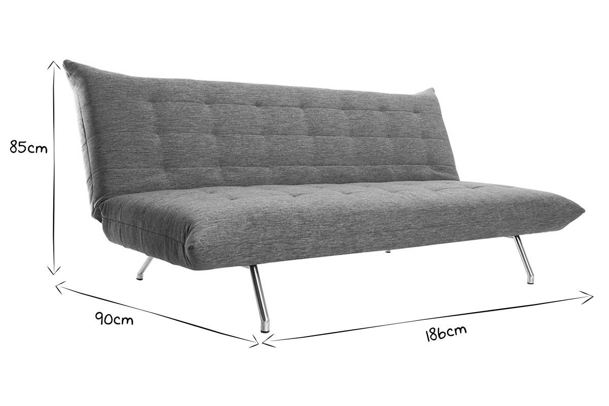 Design-Sofa verstellbar Dunkelgrau OVE