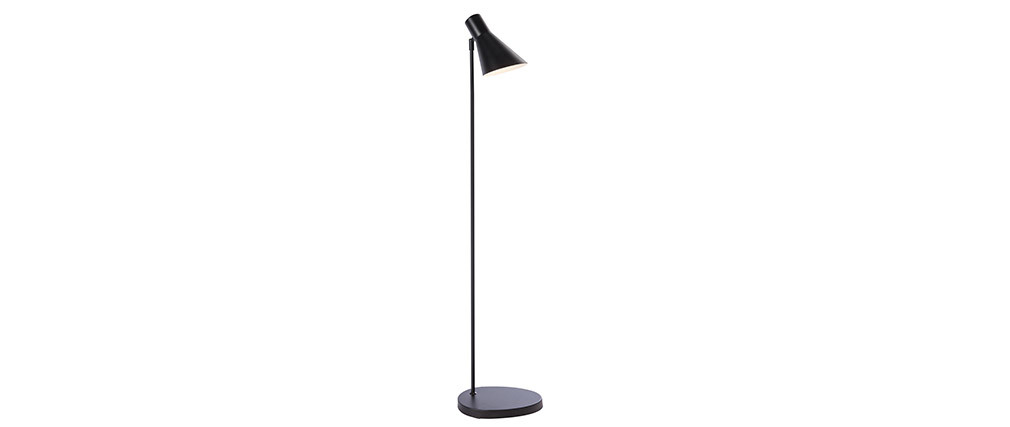 Design-Stehlampe AMPLO aus schwarzem Metall