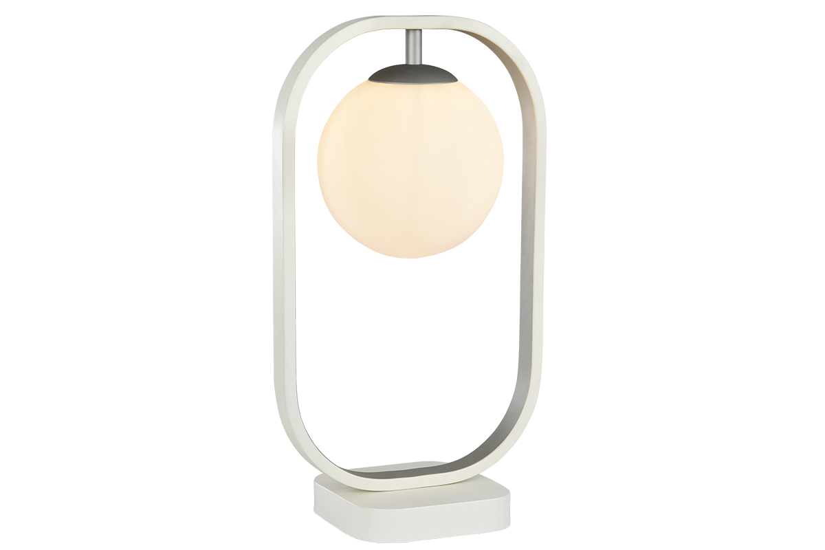 Design-Stehlampe Glas und Metall goldfarben AVOLO