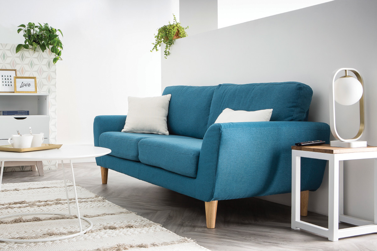 Design-Stehlampe Glas und Metall goldfarben AVOLO