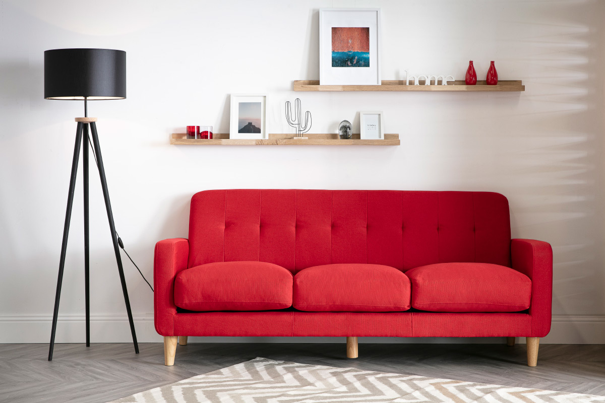 Design-Stehleuchte Dreifu� Holz Schwarz TRIPOD