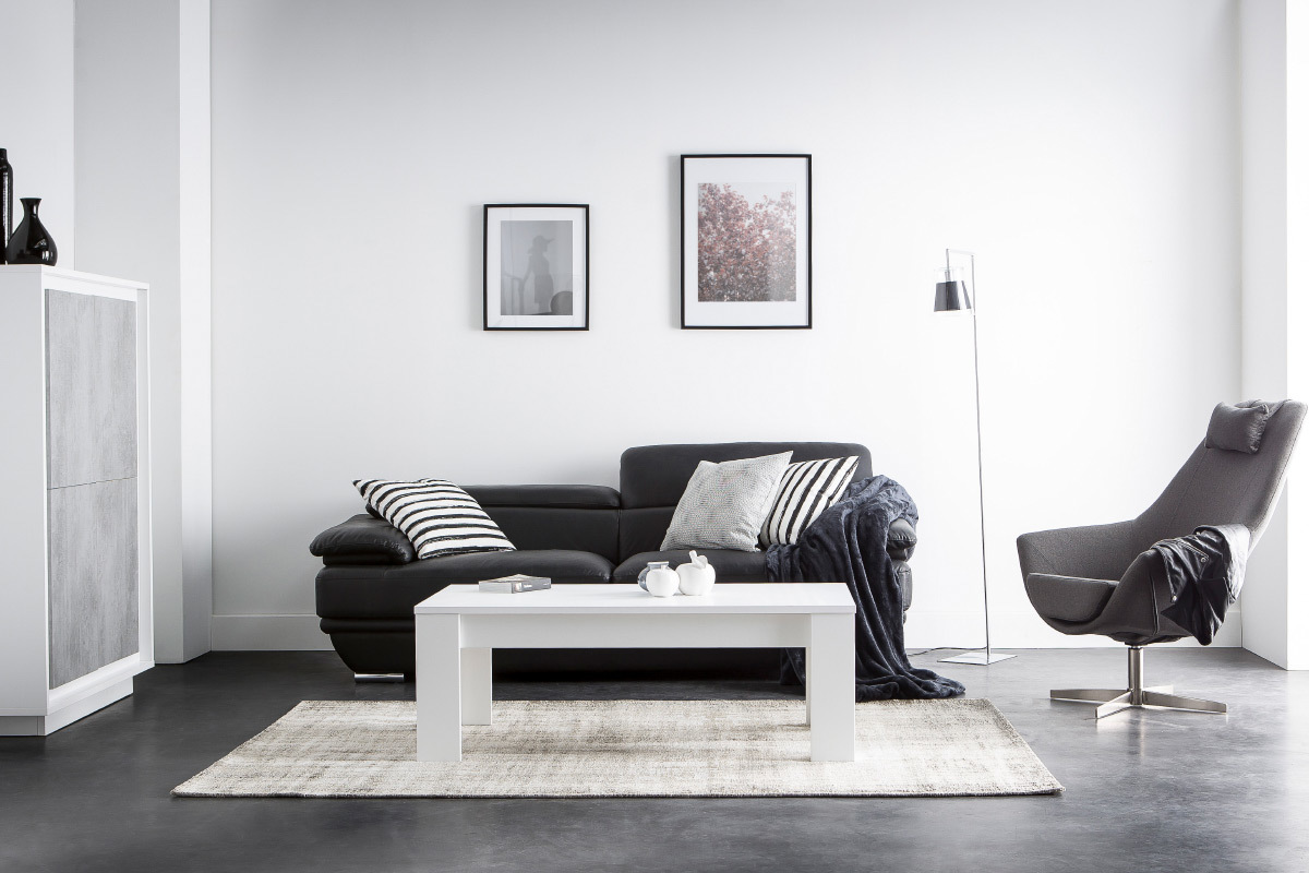 Design-Stehleuchte Leselampe Glas Schwarz ACROSS