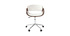 Design-Stuhl auf Rollen Weiß und Nussbaum BENT