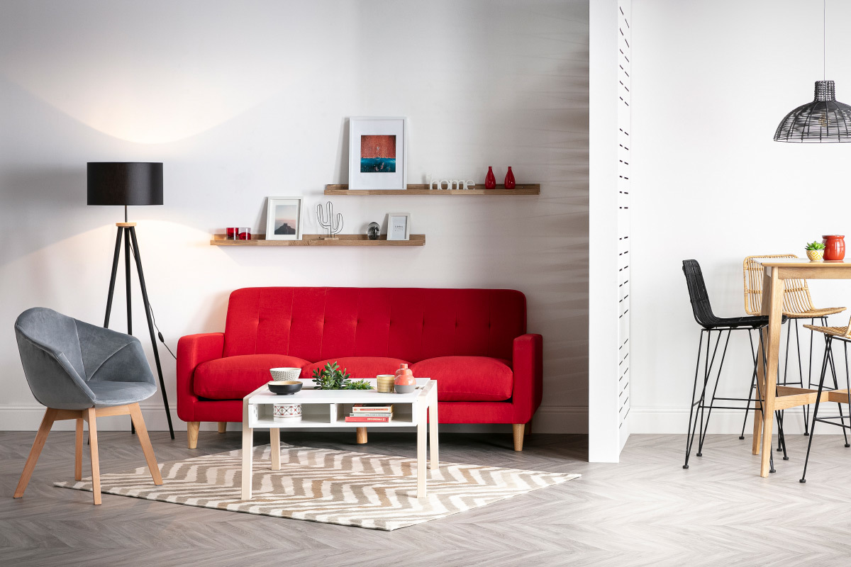 Design-Stuhl aus benzinblauem Samt TAYA