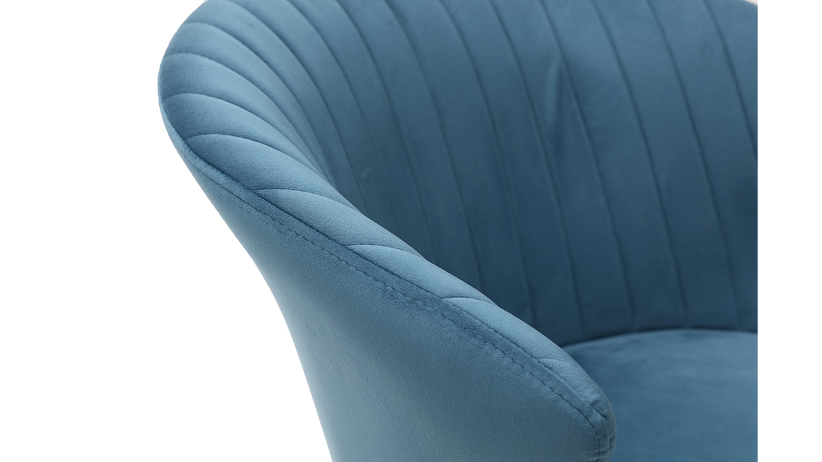 Design-Stuhl aus blauem Samt REQUIEM