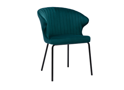 Design-Stuhl aus blauem Samt REQUIEM