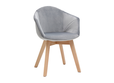 Design-Stuhl aus grauem Samt TAYA