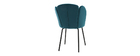 Design-Stuhl aus petrolfarbenem Samt FLOS