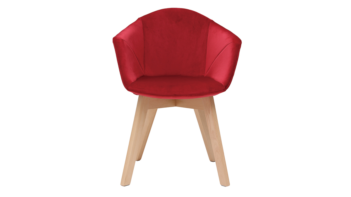 Design-Stuhl aus rotem Samt TAYA