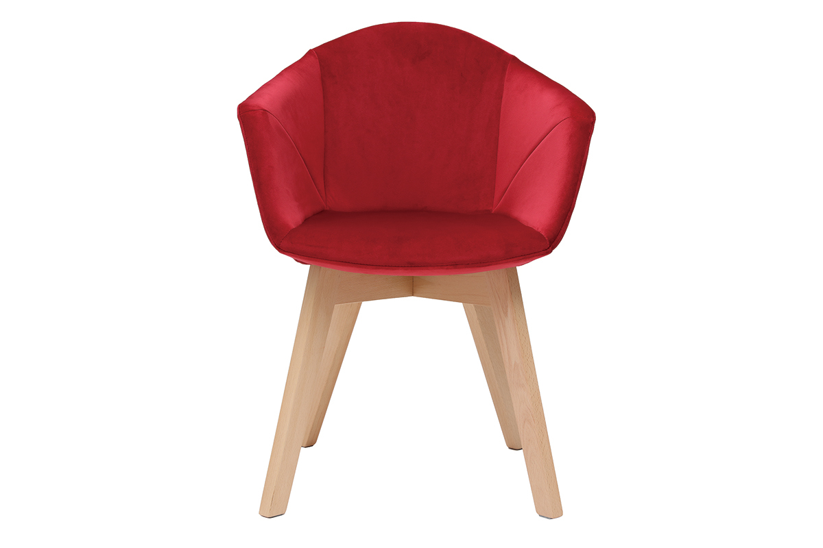 Design-Stuhl aus rotem Samt TAYA
