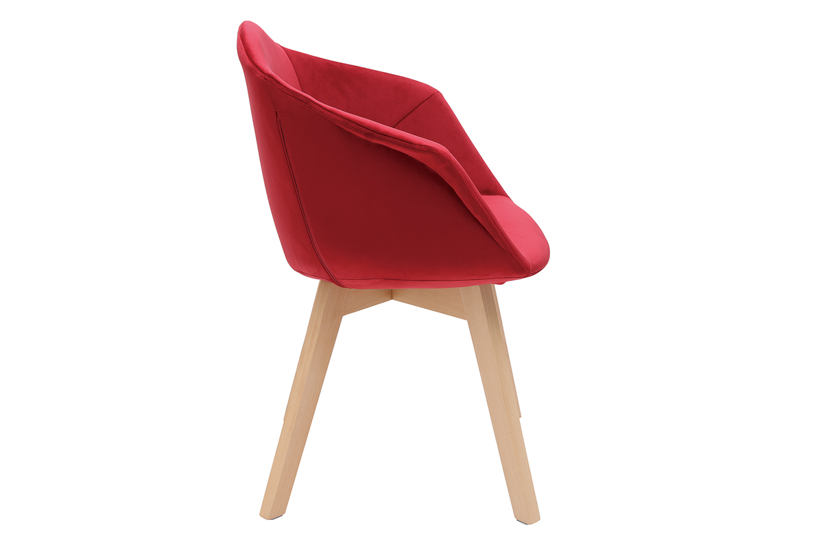 Design-Stuhl aus rotem Samt TAYA