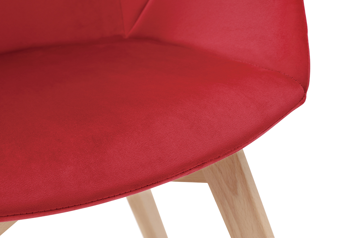 Design-Stuhl aus rotem Samt TAYA
