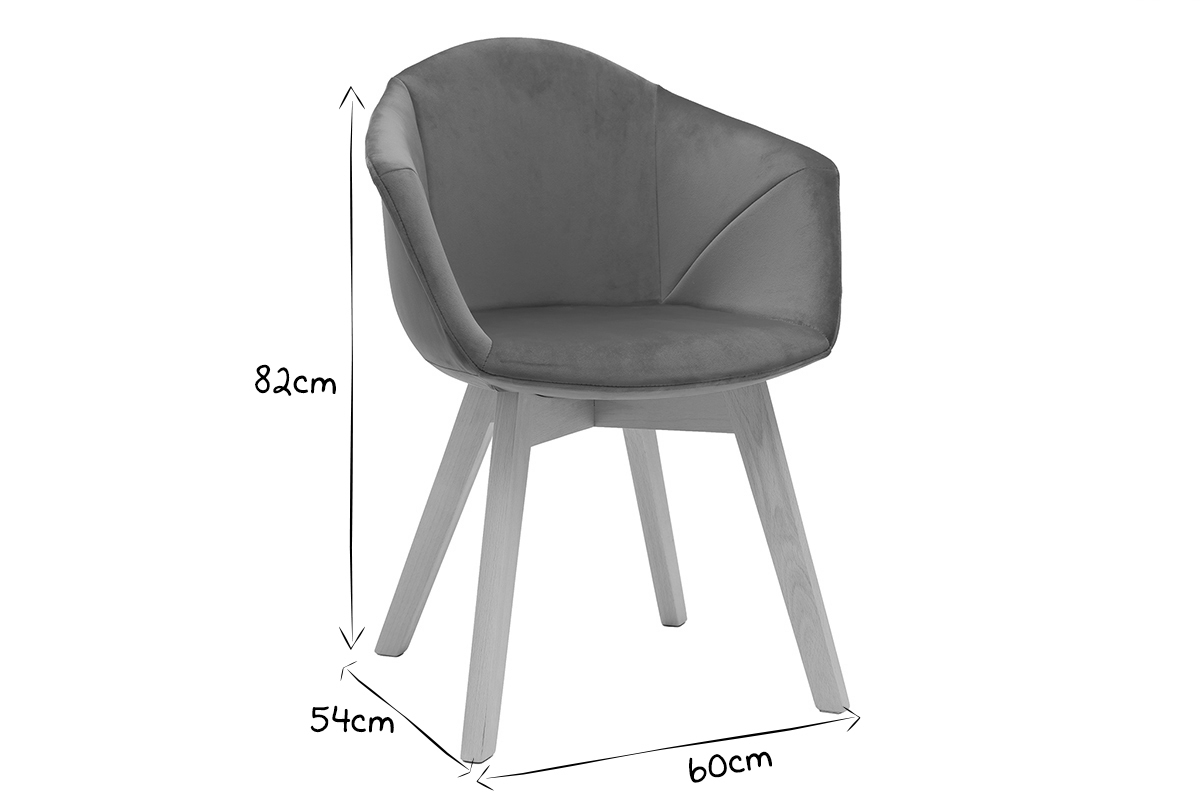 Design-Stuhl aus rotem Samt TAYA