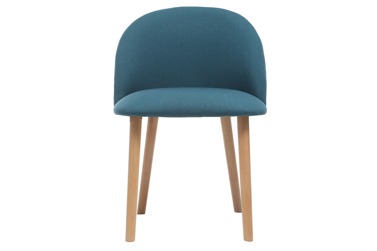 Design-Stuhl Blaugrn und Holz CELESTE