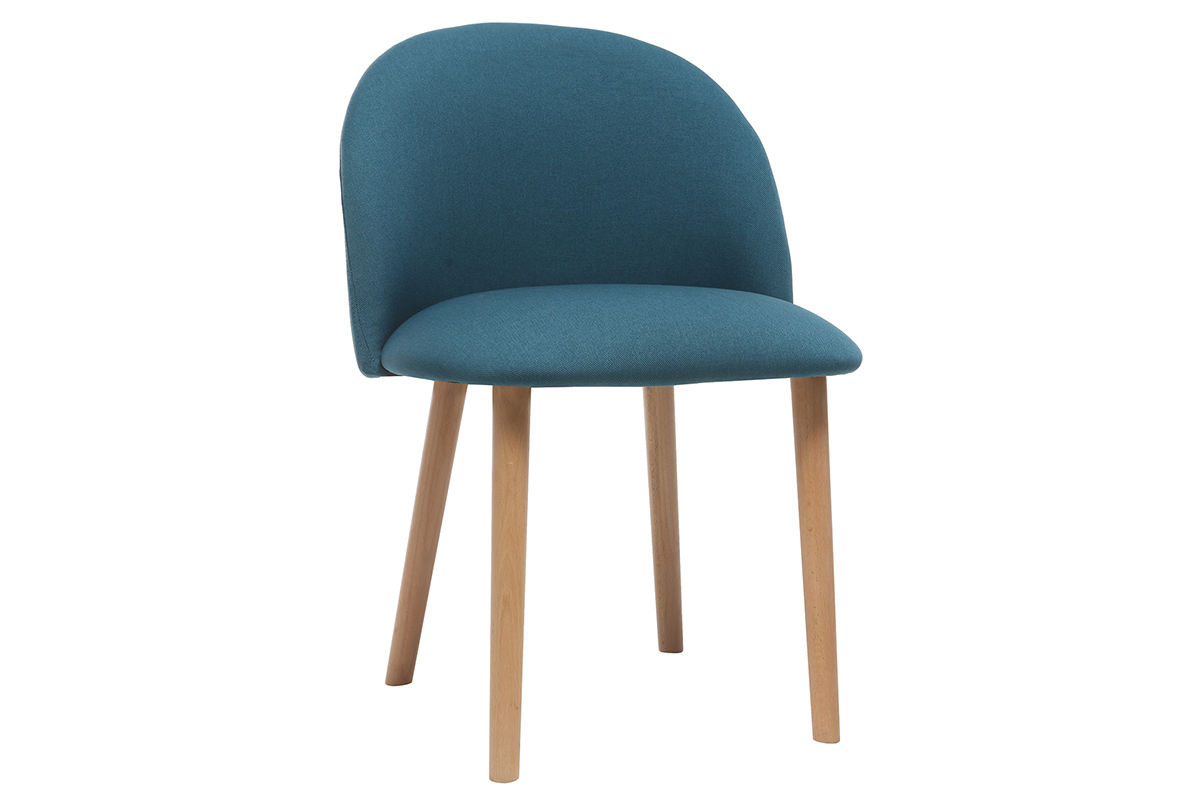 Design-Stuhl Blaugrn und Holz CELESTE