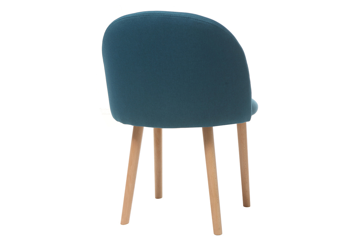 Design-Stuhl Blaugrn und Holz CELESTE