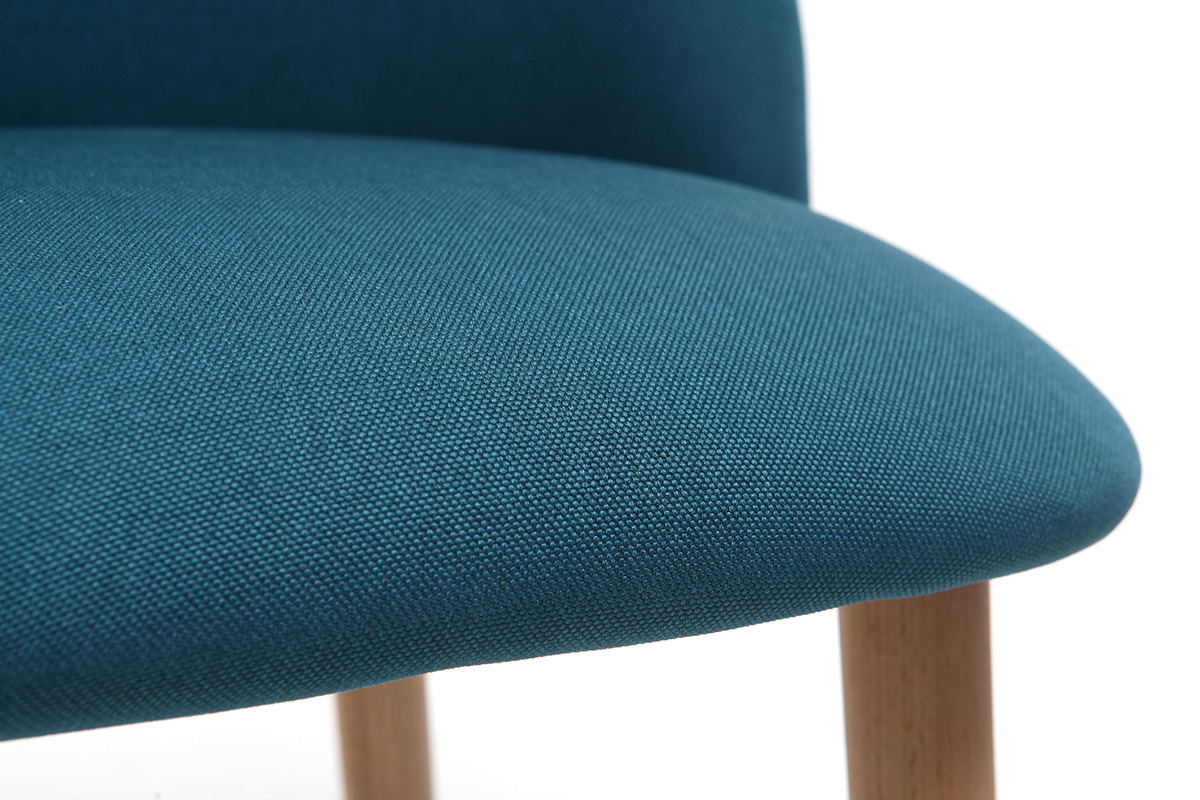 Design-Stuhl Blaugrn und Holz CELESTE