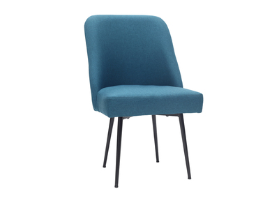 Design-Stuhl blaugr&uuml;ner Stoff und Metallbeine Schwarz LOV