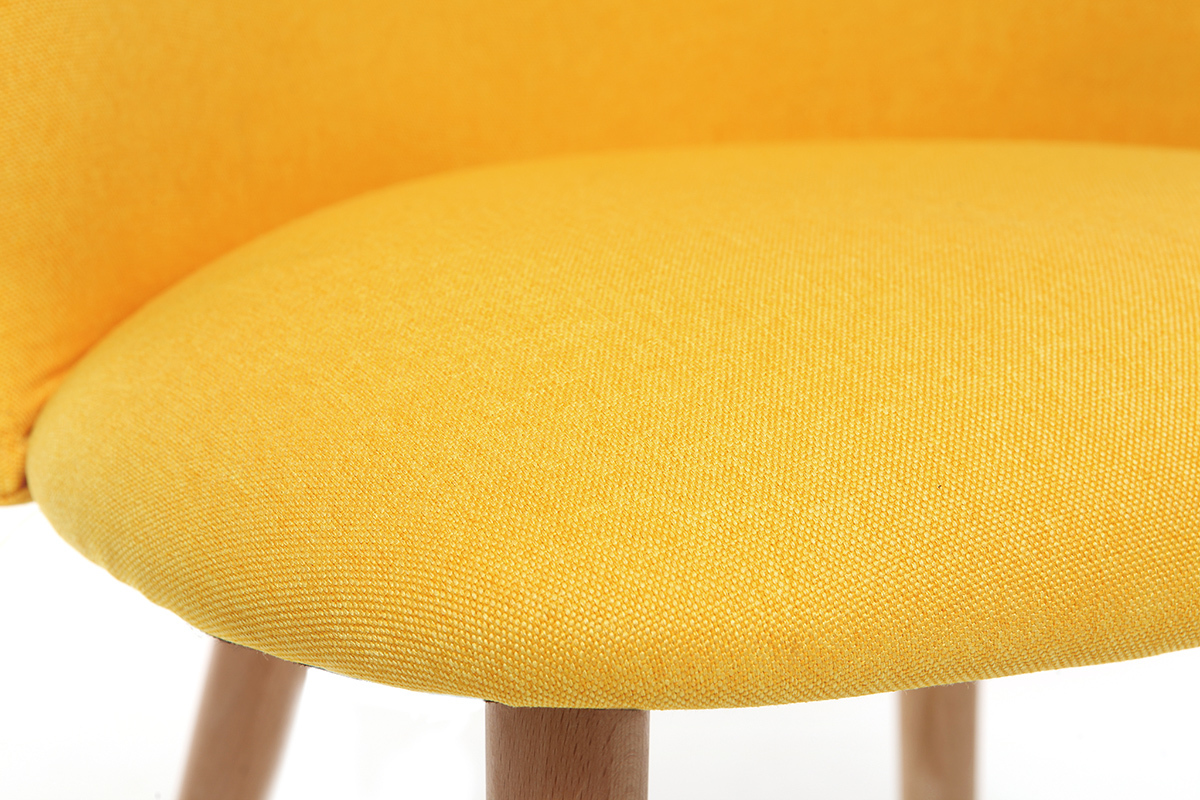 Design-Stuhl Gelb und Holz CELESTE