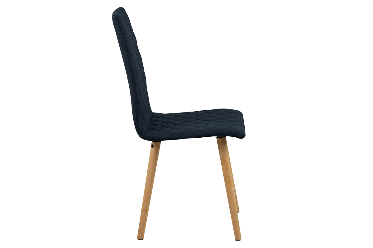 Design-Stuhl Gepolstert Rauten Dunkelblau 2 Stck. DIAMOND