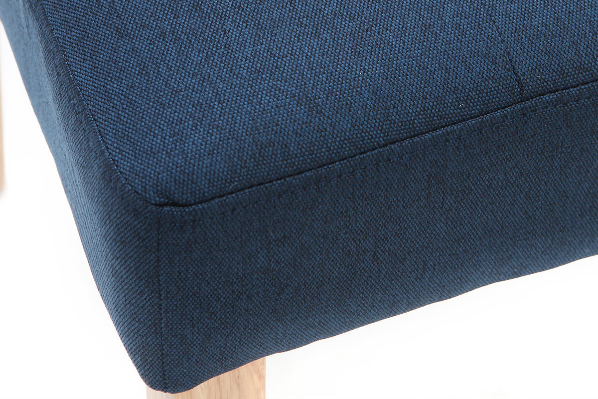 Design-Stuhl gepolstert Stoff Blau 2er-Set ESTER