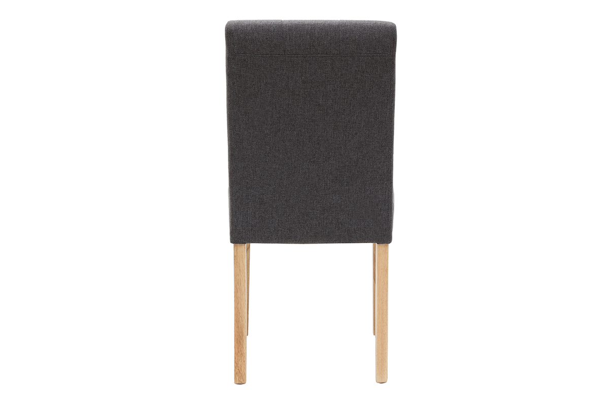Design-Stuhl gepolstert Stoff dunkle Grau 2er-Set ESTER