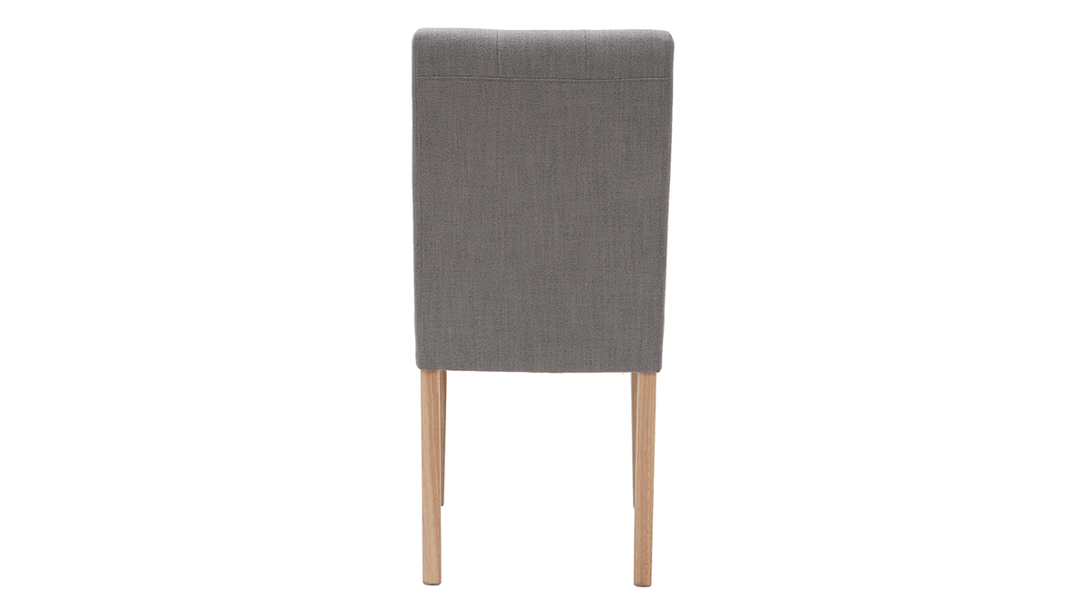 Design-Stuhl gepolstert Stoff Grau 2er-Set ESTER