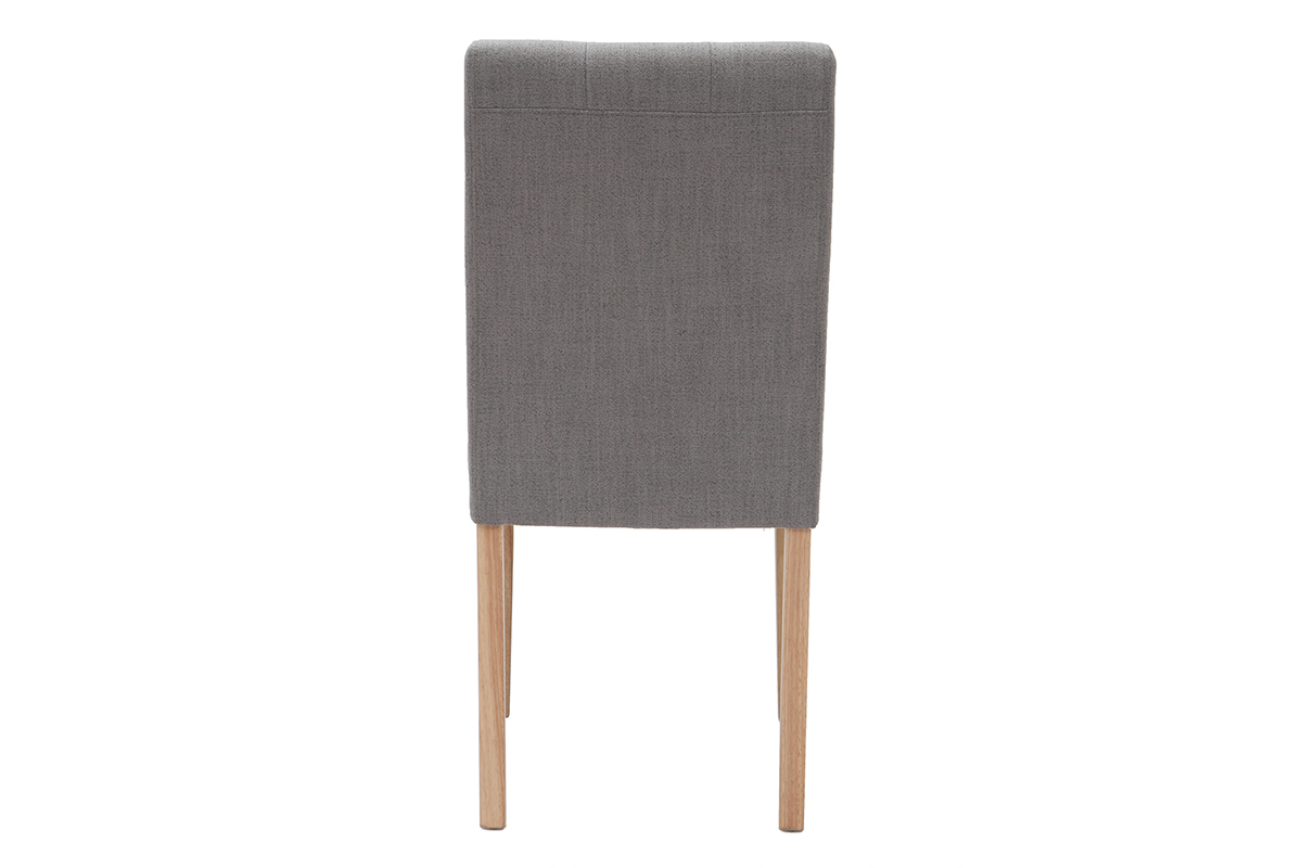 Design-Stuhl gepolstert Stoff Grau 2er-Set ESTER