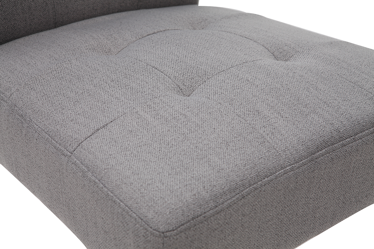Design-Stuhl gepolstert Stoff Grau 2er-Set ESTER