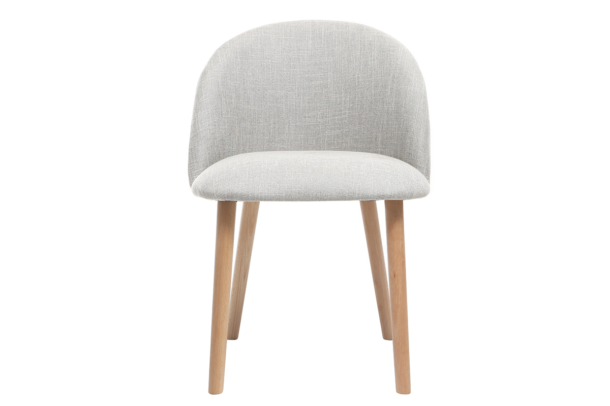 Design-Stuhl Grau und Holz CELESTE