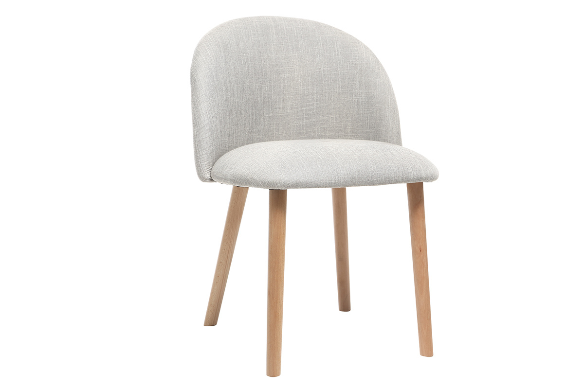 Design-Stuhl Grau und Holz CELESTE