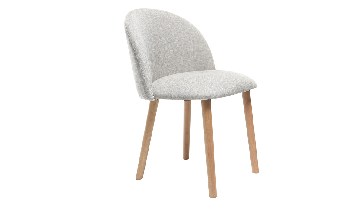 Design-Stuhl Grau und Holz CELESTE