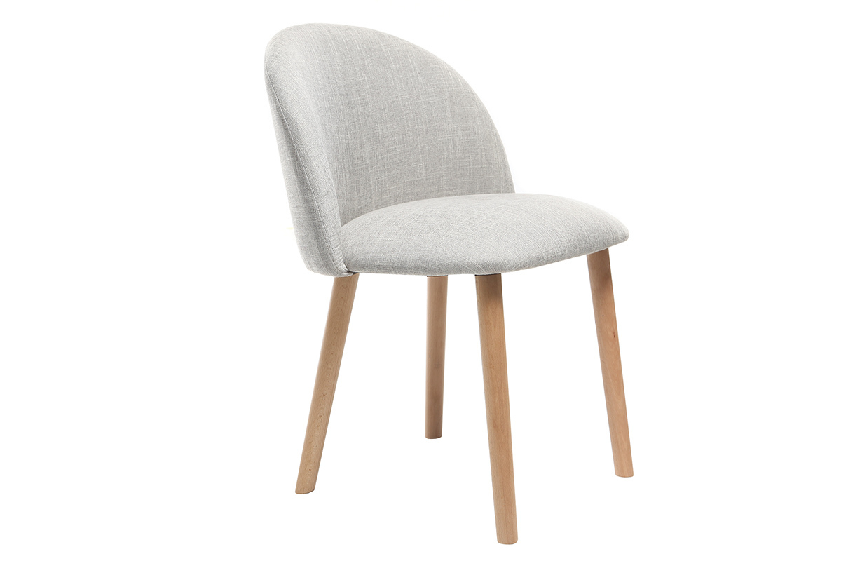 Design-Stuhl Grau und Holz CELESTE