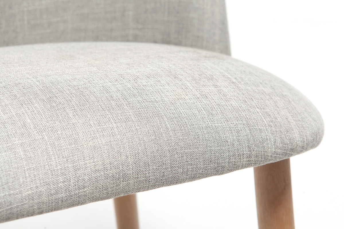 Design-Stuhl Grau und Holz CELESTE
