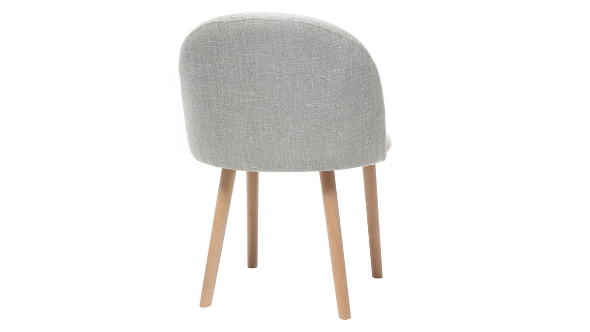 Design-Stuhl Grau und Holz CELESTE