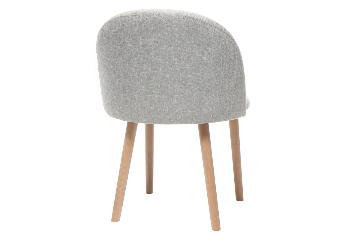 Design-Stuhl Grau und Holz CELESTE