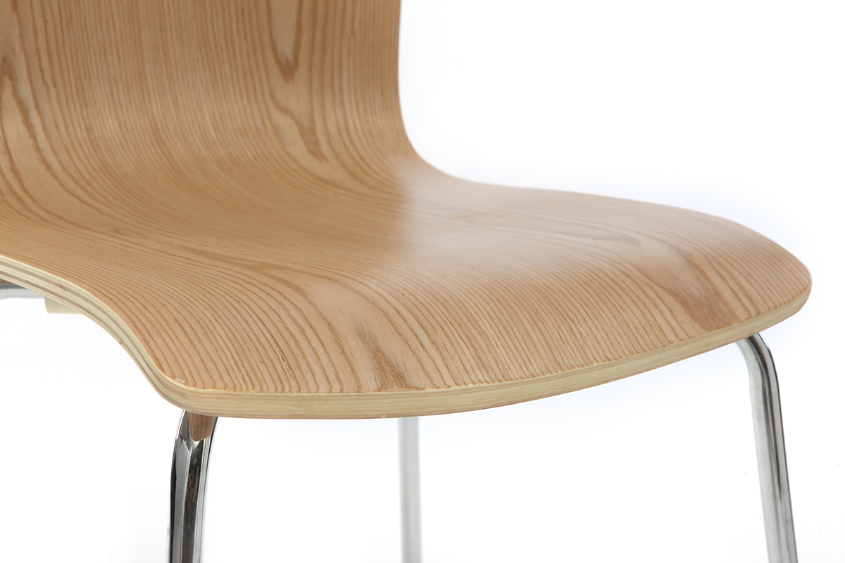 Design-Stuhl helles Holz 2er-Set NELLY