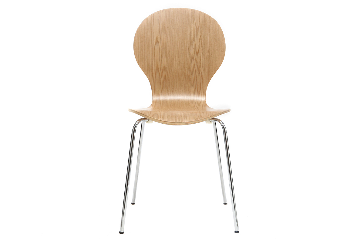 Design-Stuhl helles Holz 2er-Set NEW ABIGAIL