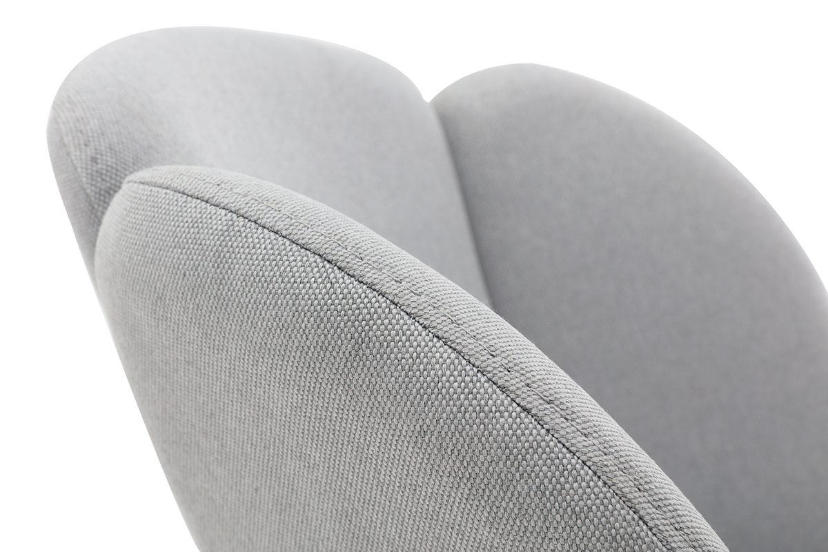 Design-Stuhl in hellgrauem Samt FLOS