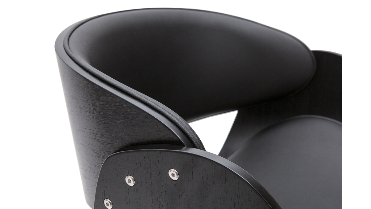 Design-Stuhl in Schwarz BENT