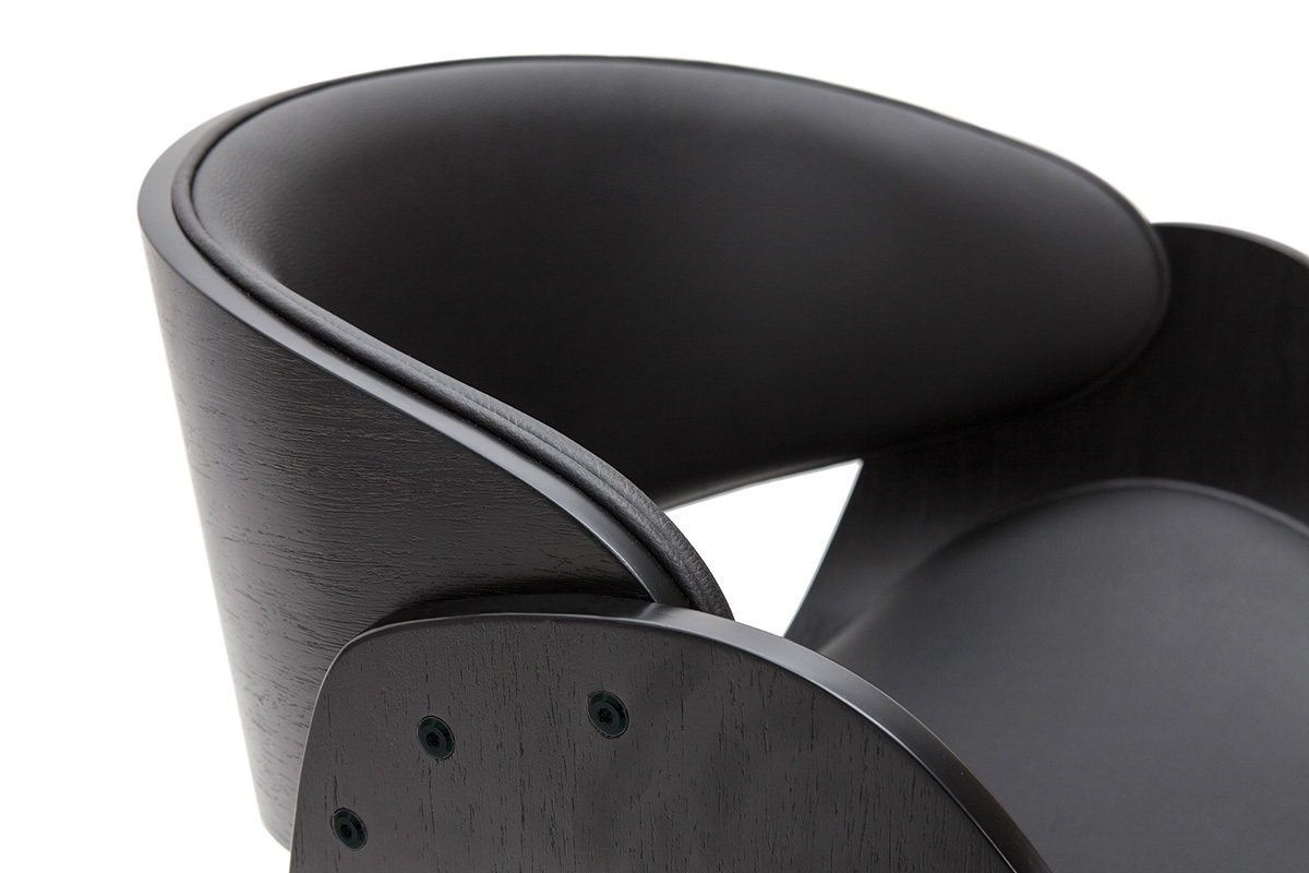 Design-Stuhl in Schwarz BENT
