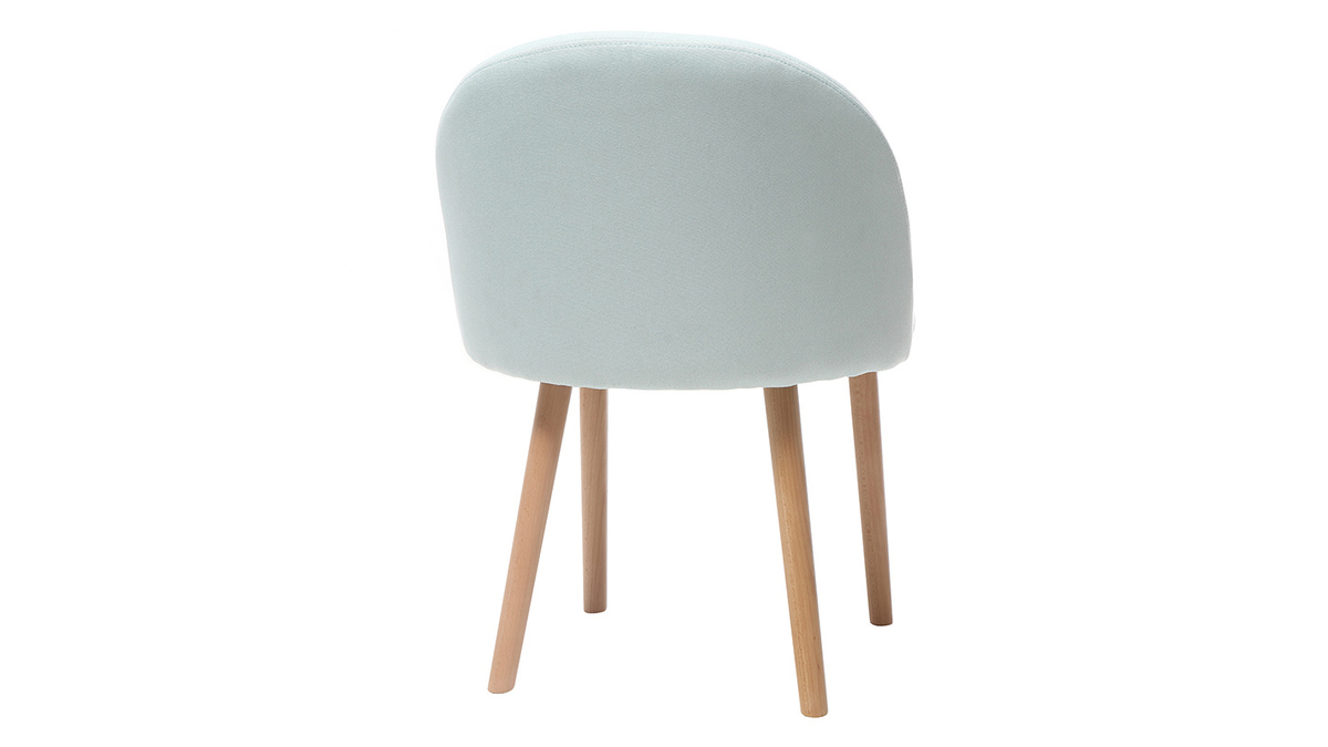 Design-Stuhl Minzgrn und Holz CELESTE