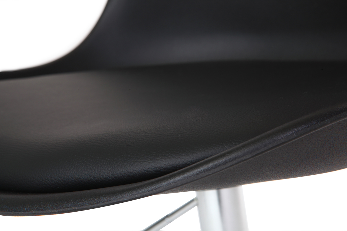 Design-Stuhl mit Rollen Schwarz NEW STEEVY